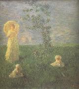 Gaetano previati In the Meadow (nn02) oil painting picture wholesale